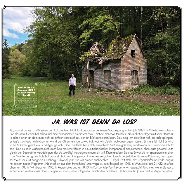 Druckfrisch in der MUH: Ja, was ist denn da los?